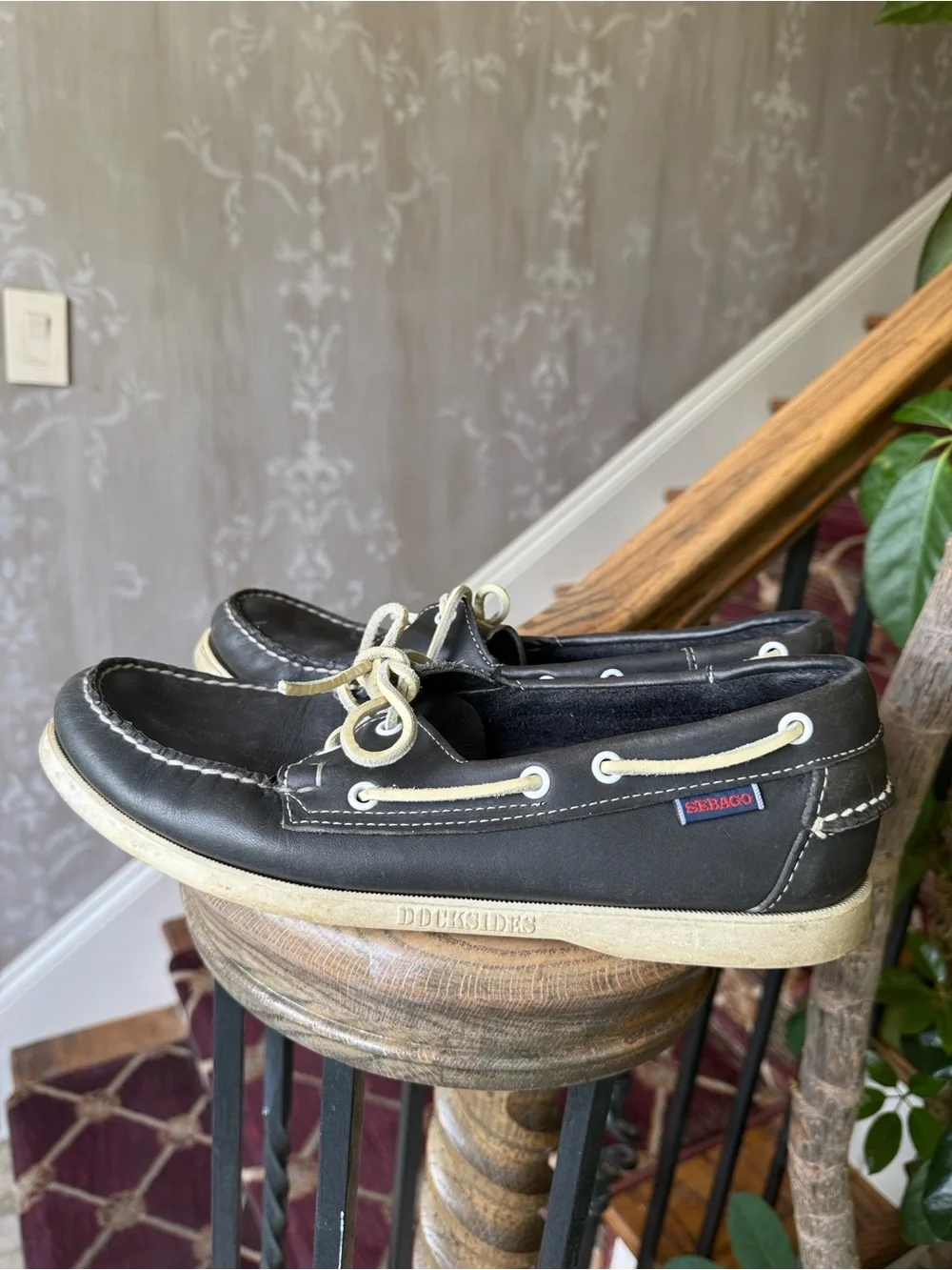 SEBAGO dock sides, Portland men’s boat shoe size 9 good condition black